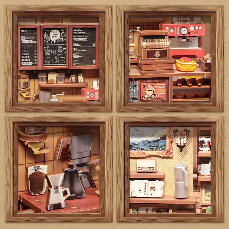 corner coffee shop miniature diy 7